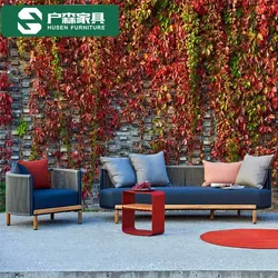 Outdoor furniture Nordic outdoor sofa villa leisure coffee table combination courtyard rattan chair solid wood