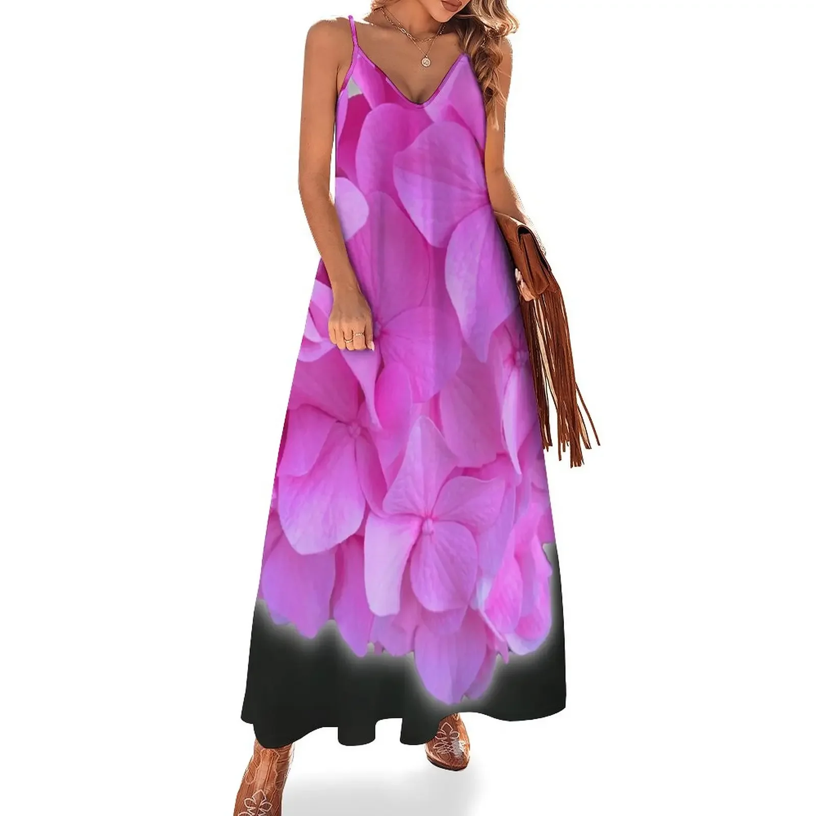 

Fairy Hydrangea Sleeveless Dress Long dress women's evening dresses 2025 long dress women summer woman 2025 trendy