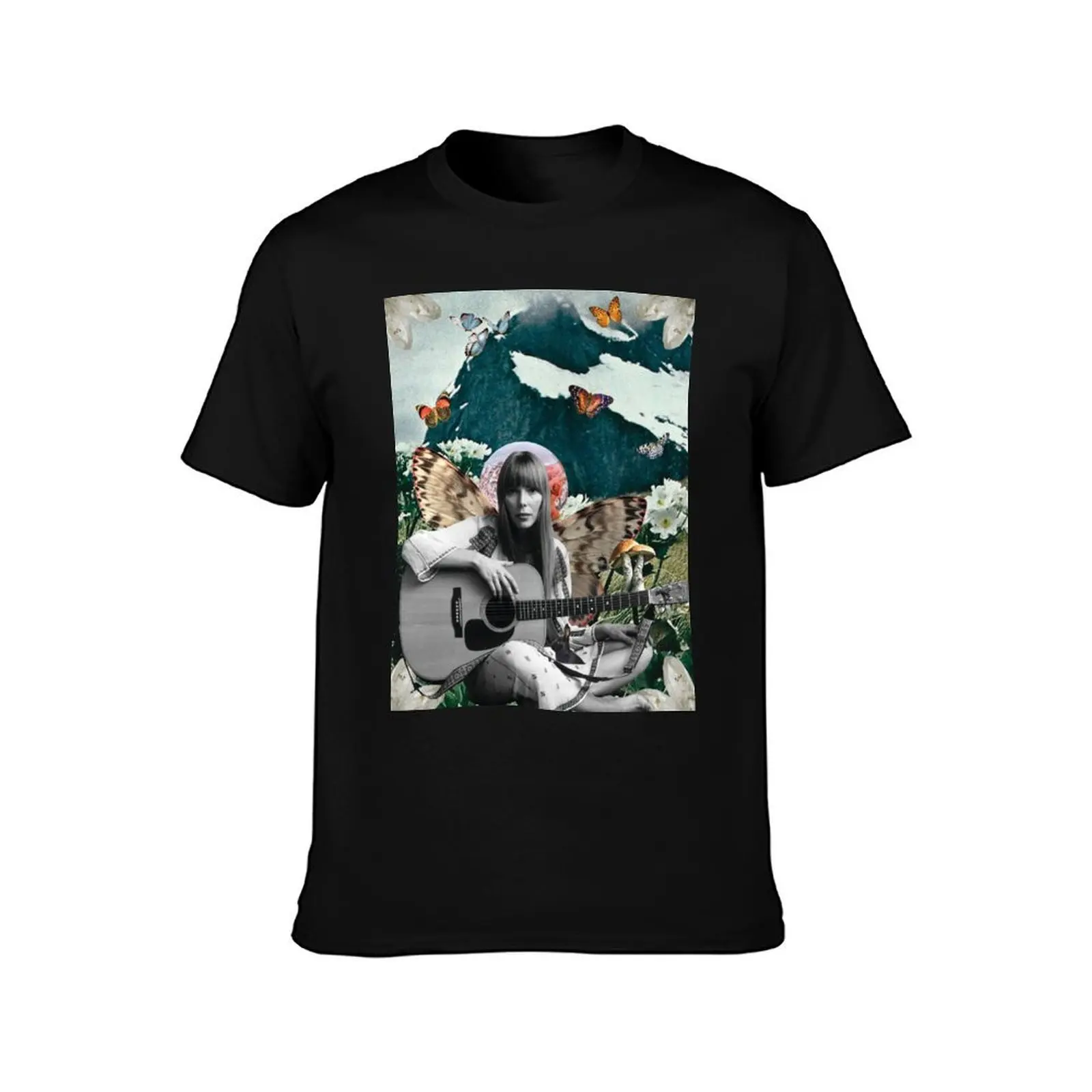 Joni Mitchell T-Shirt, Summer Casual Cotton Tee, Oversized Streetwear Tops, Vintage Graphic Print, Loose Fit Short Sleeve