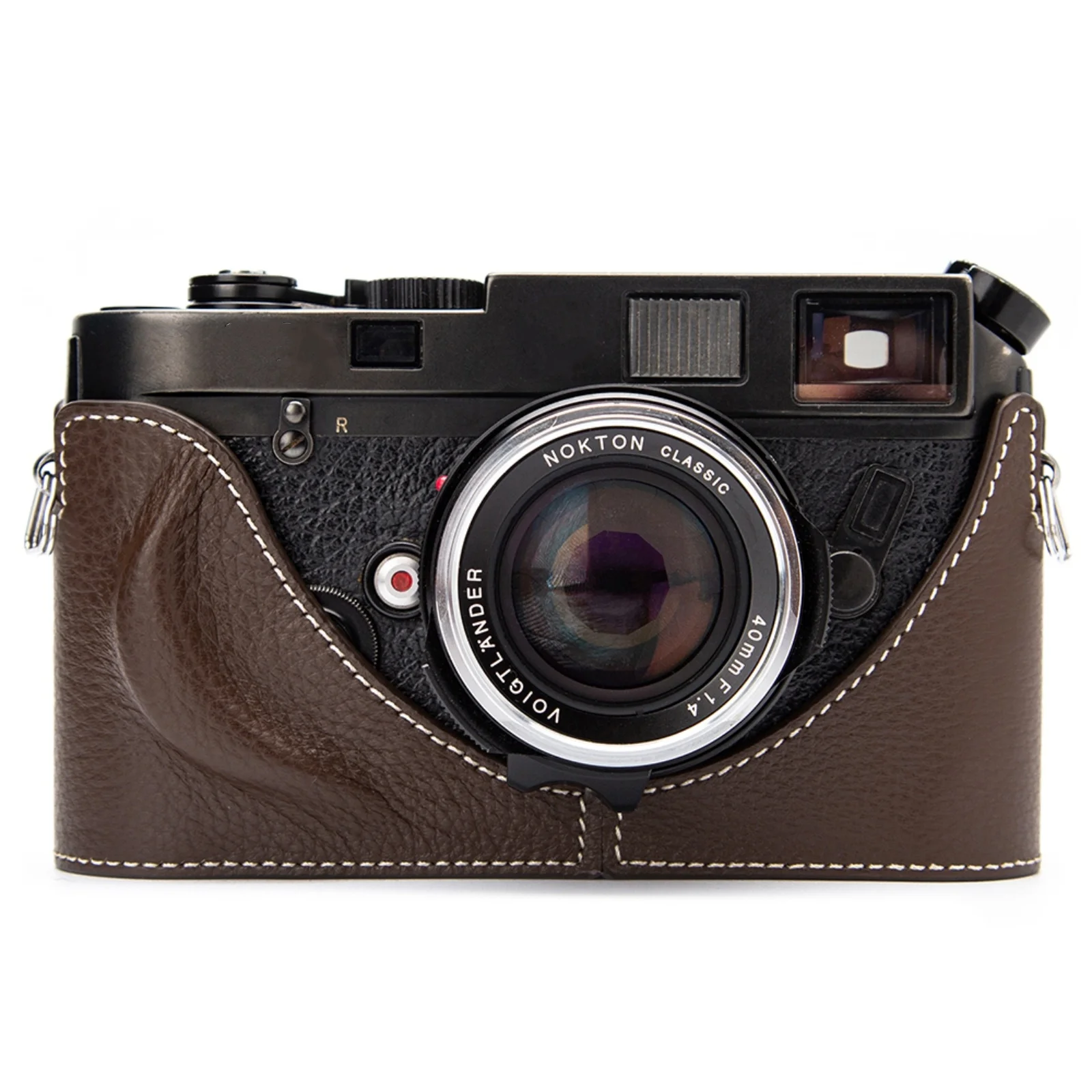 Genuine Leather Camera Half Wrap Case Strap