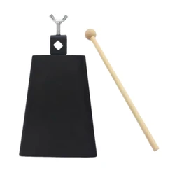 652D Cowbell Percussion Metal Cowbell Noise Maker Cowbell Percussion Instrument for Drum Set Wedding Football Cheering Game