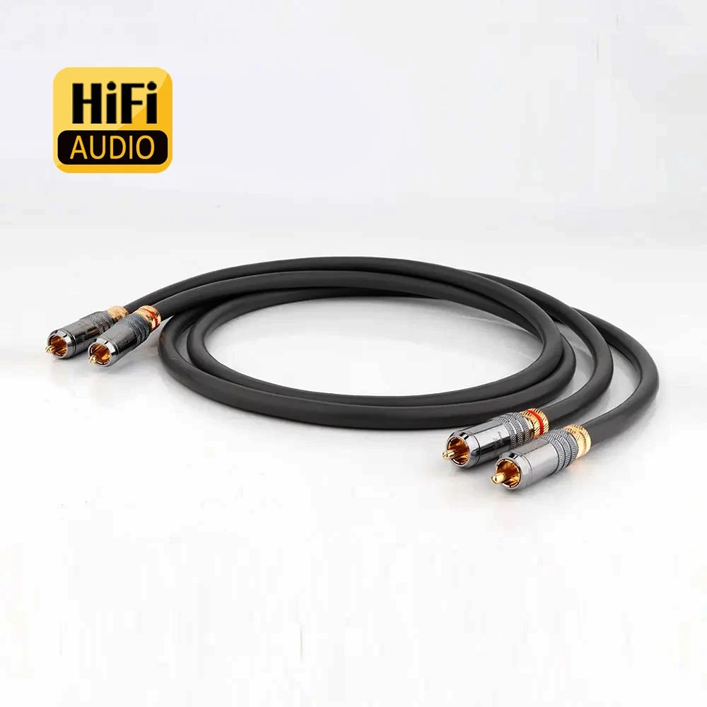 

Pair CARDAS RCA Cable TWINLNK IIC OCC Copper withWBT RCA Plug Audio Cable HiFi RCA Single Wire Hi-end RCA to RCA Extension Cable