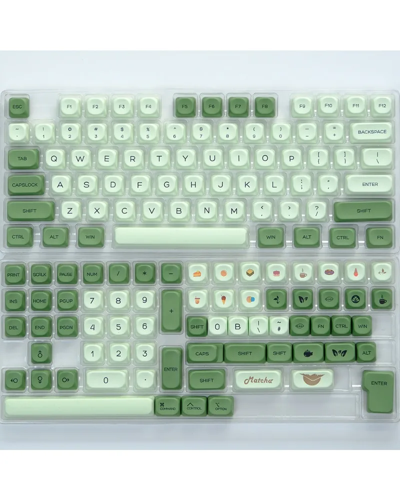 Keycap PBT Sublimation KOA Highly MOA-like 61/64/68/75/87/98 Green Peppermint Matcha