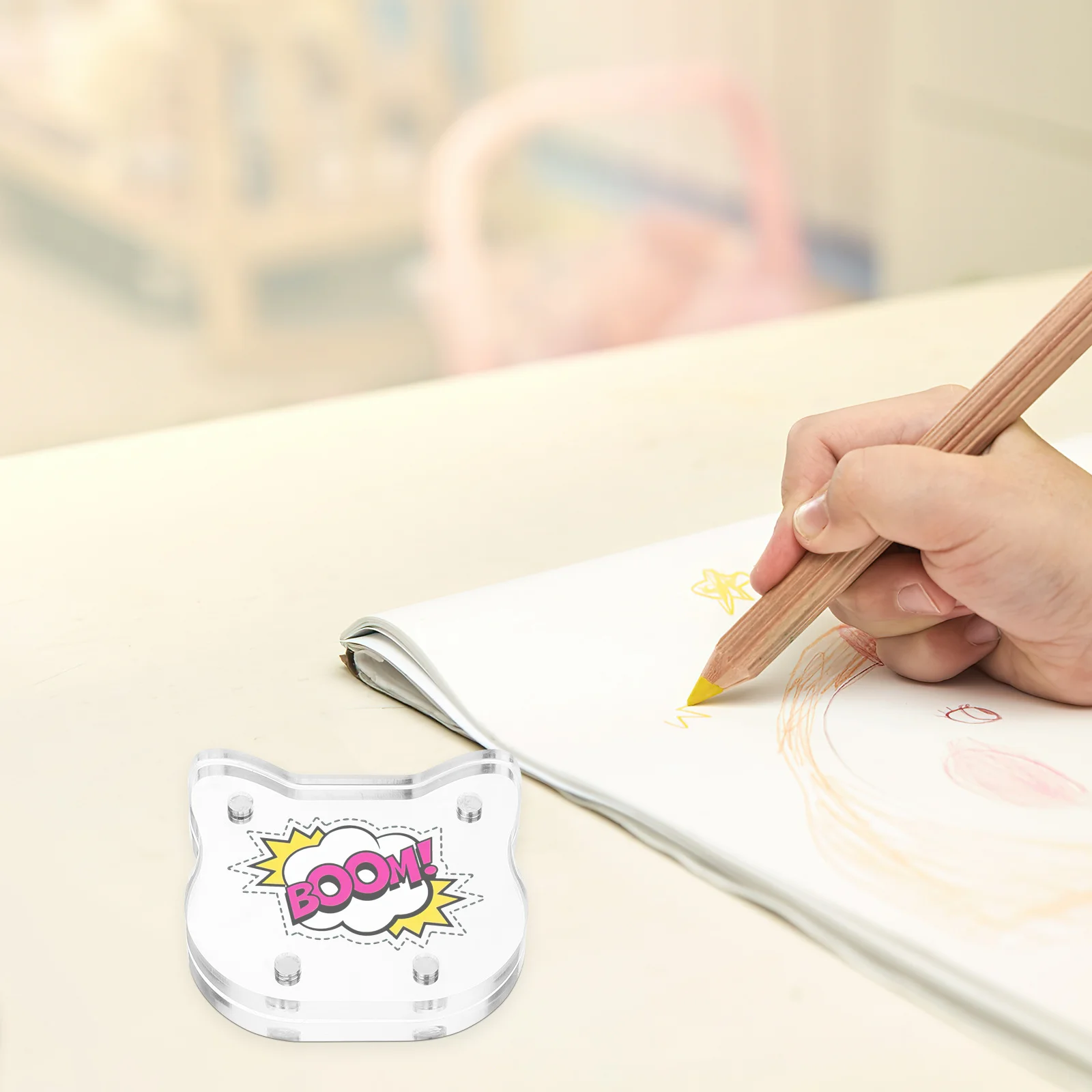 

4Pcs Magnetic Photo Frames Transparent Design Picture Magnet Frames Wear Resistant Elegant DIY Crafts Accessory