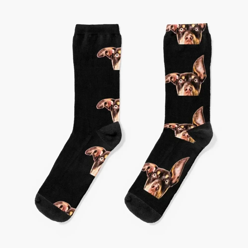 

Kelpie Peek a Boo Socks custom Christmas gifts ankle Women Socks Men's