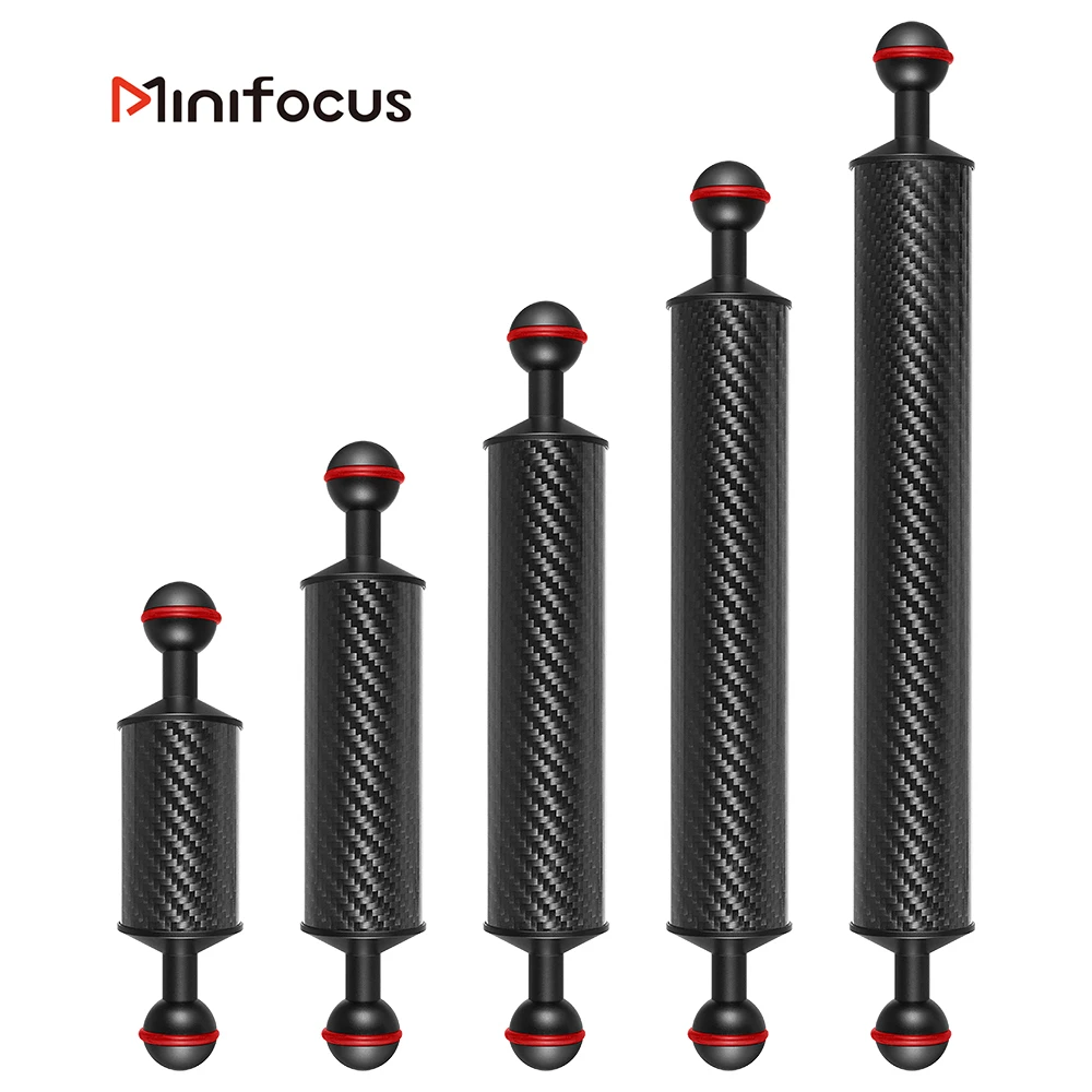 2 x D40mm Carbon Fiber Underwater Float Arm for Diving Tray Housing Video Light/Strobe Buoyancy Floating Ball Mounting (2 PCS)