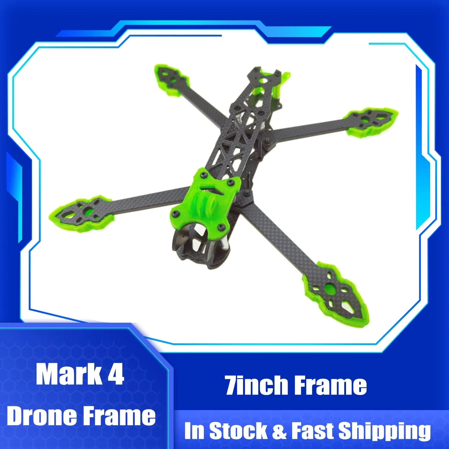 

Mark4 7-дюймовая рамка для дрона с камерой FPV, 295 мм, рама из углеродного волокна FPV, аксессуары для гоночного дрона с печатными частями