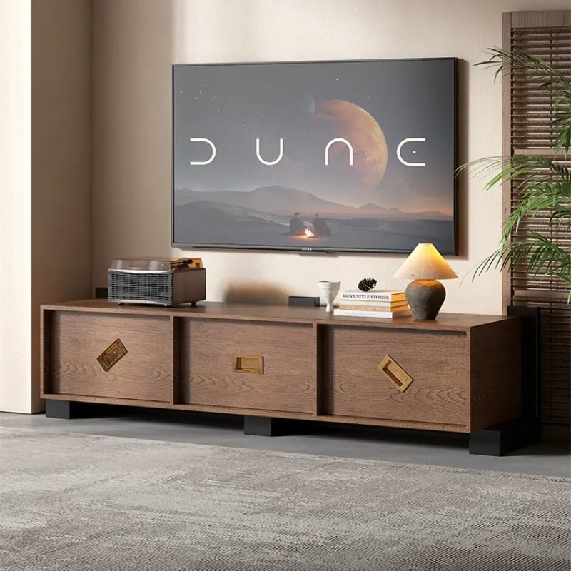 Wabi Sandy Wind Solid Wood Home TV Cabinet, High-end Ash Wood Locker
