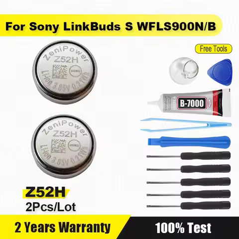 2PCS Brand-New 3.85V Z52H Battery For Sony LinkBuds S WFLS900N/B Truly Wireless Earbud Headphones + Free Tools