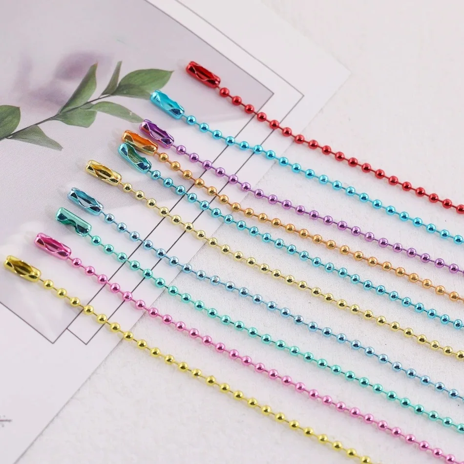 Shiny Electrophoretic Bead Chain, DIY Jewelry Accessories