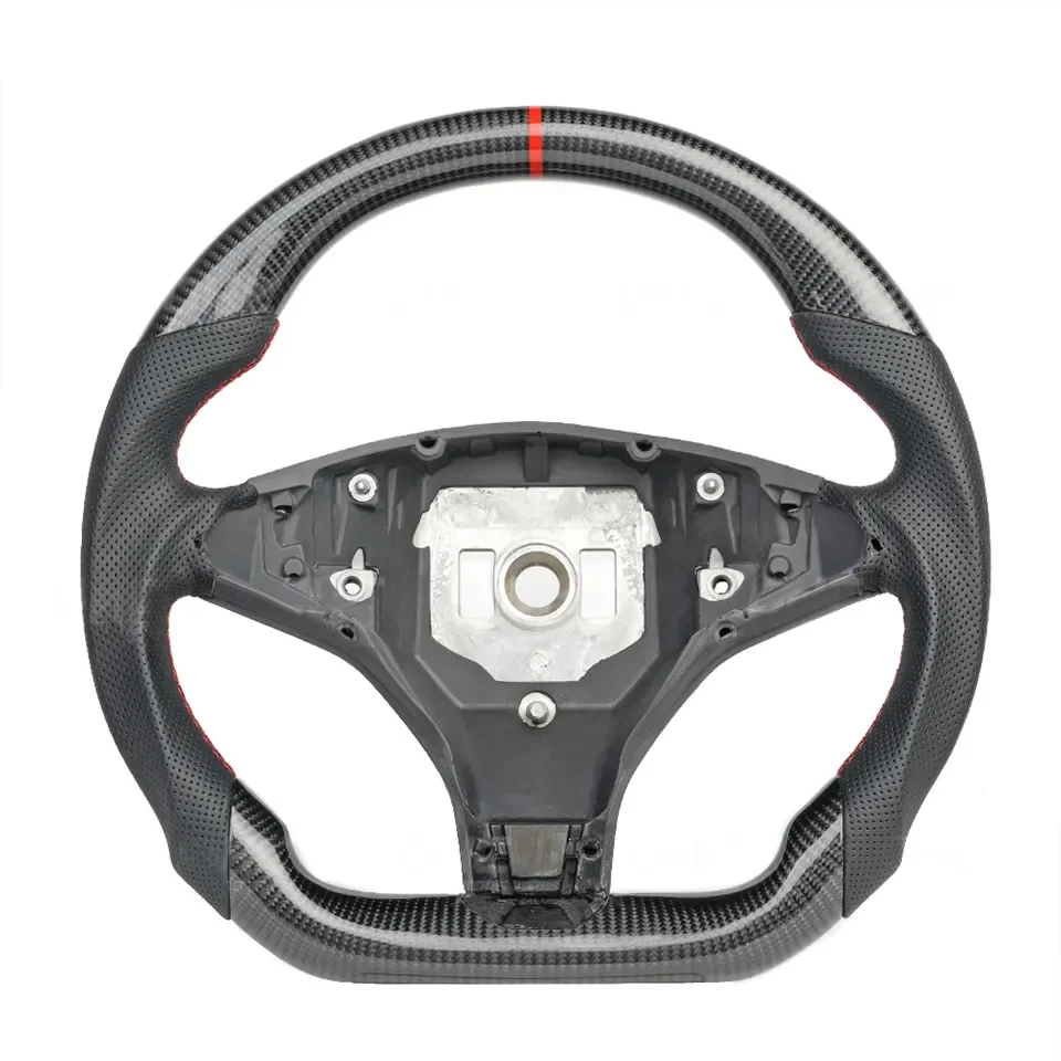 Custom Car Steering Wheel Fit For Tesla Model S Model X 2015-2020 Real Carbon Fiber Steering Wheel