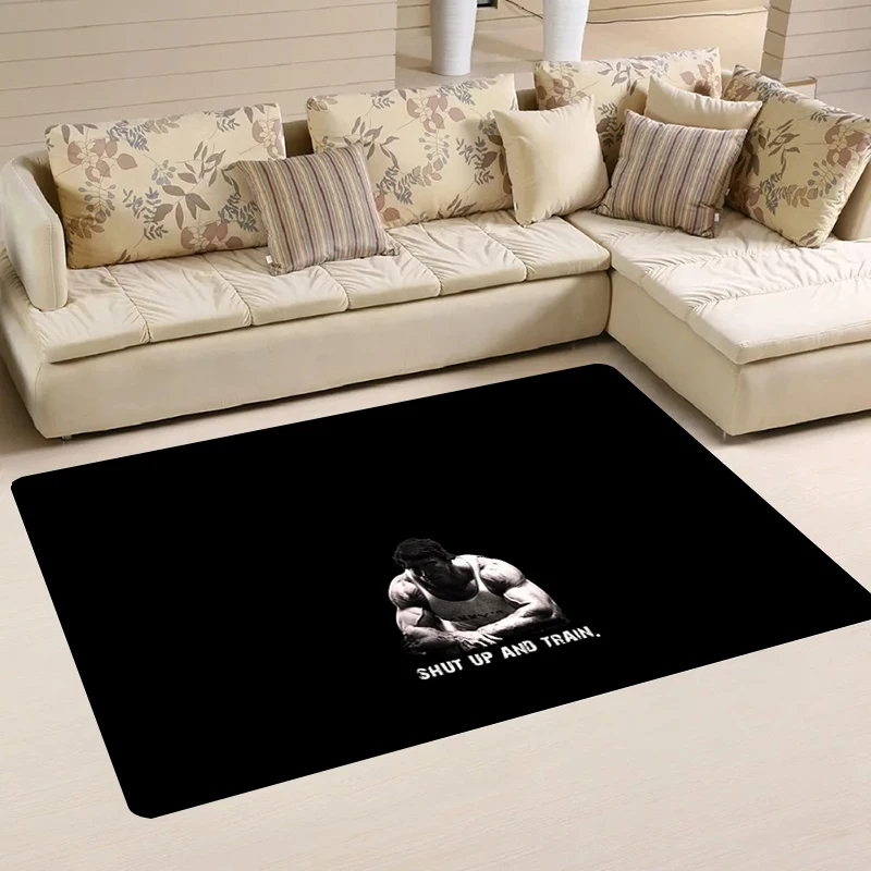 Home Fitness Gym Slogan Kitchen Rug Balcony Carpets House Entrance Mat Rugs Aesthetic Room Decoration Foot Carpet Doormat Door