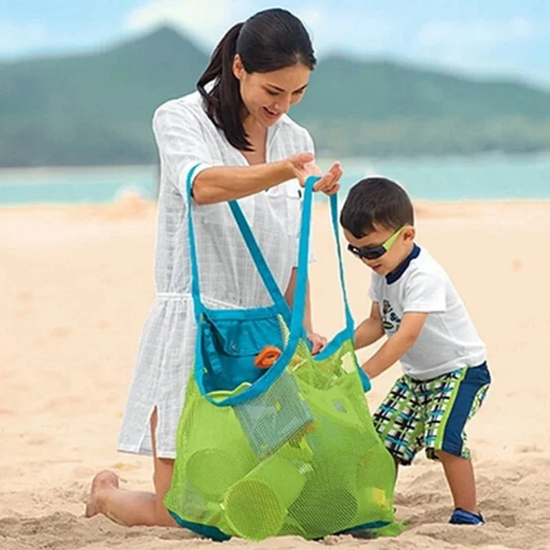 

Outdoor Sports Beach Portable Mesh Bag Children's Bath Toy Storage Bag Swimming Beach Towel Bag Women's Cosmetics and Makeup Bag