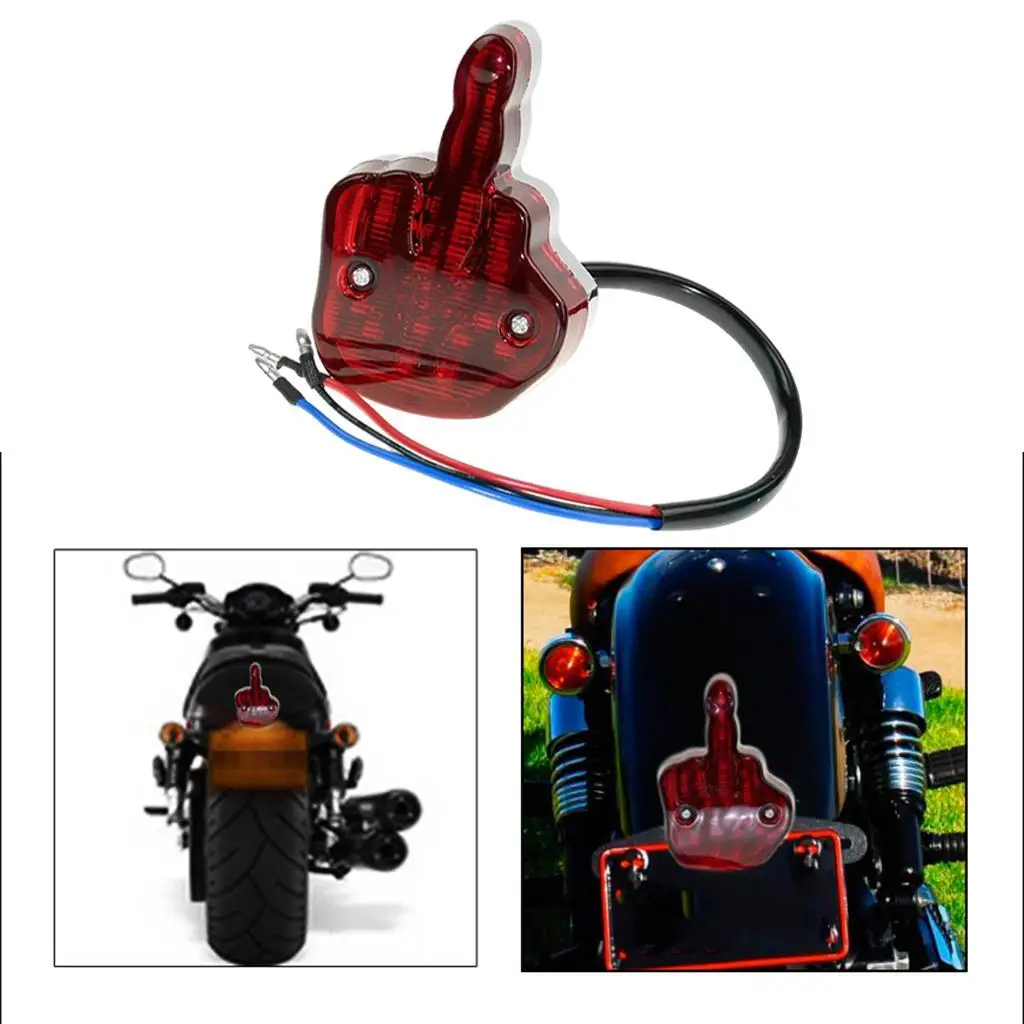 

Middle Finger Styling Universal Taillight Tail Light 12V LED Rear