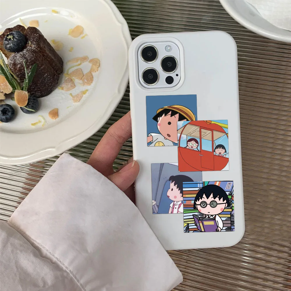 48Pcs Chibi Maruko Chan Cartoon Stickers Kids Toys Funny Anime Decoration Suitcase Fridge Laptop Guitar Car Bike Graffiti Decals
