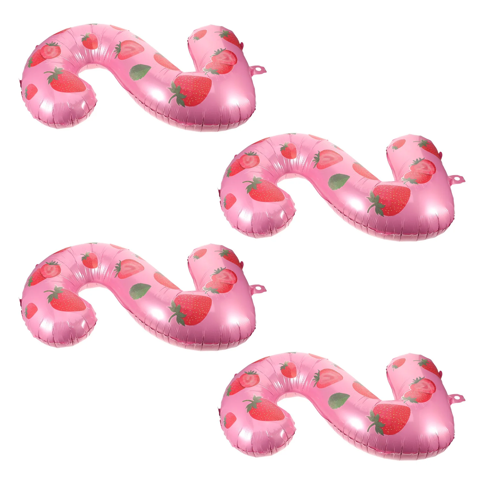 

Strawberry Foil Balloon Number 2 32 Inch Jumbo Happy Birthday Decoration for Girls First Birthday Party Supplies