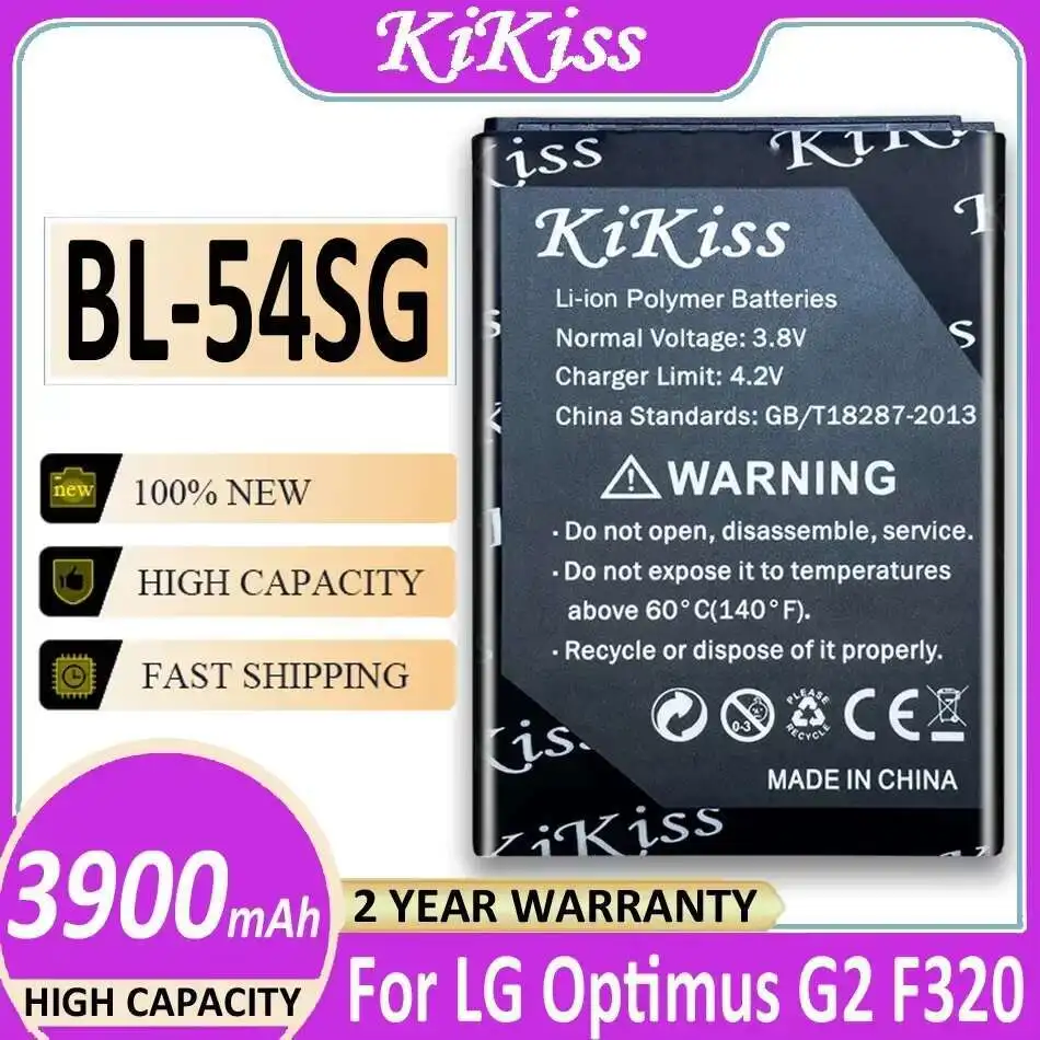 

KiKiss Battery BL-54SG (BL-54SH) 3900mAh for LG G2 F320 F340L H522Y F260 D728 D729 H778 H779 D722 LG90 D410 Bateria