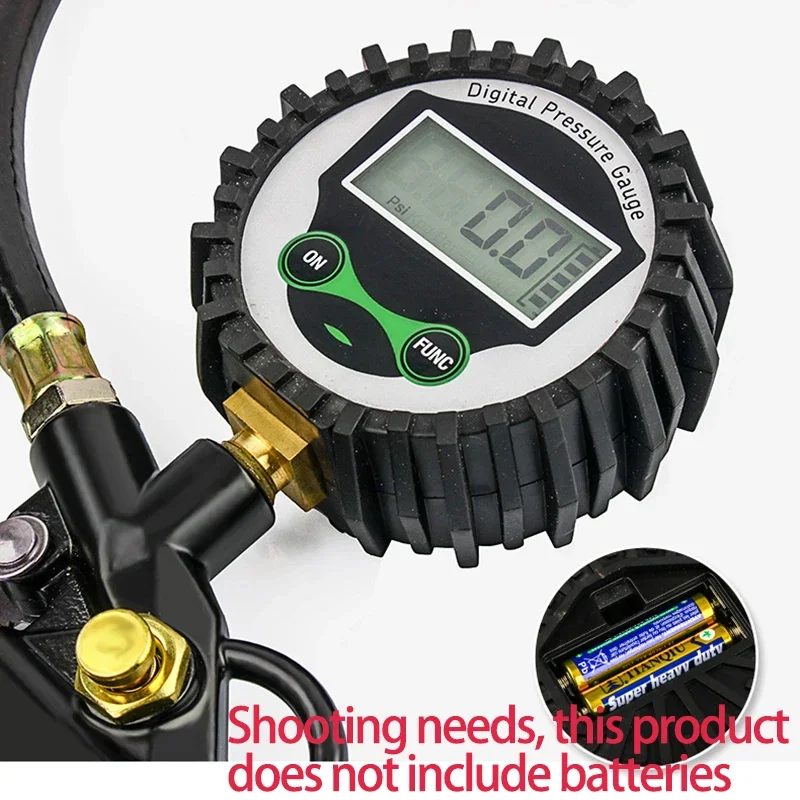 Digital car tire pressure electronic watch, inflatable tire pressure gun, inflatable inflatable gun to measure air pressure