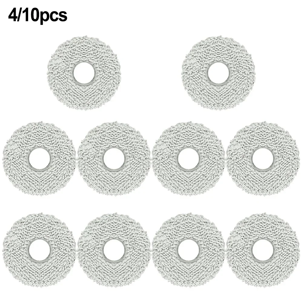 4/10PCS Mopping Cloths Mop Pads Fit For Cecotec For Conga 11090 Vacuum Cleaner Replacement Spare Parts