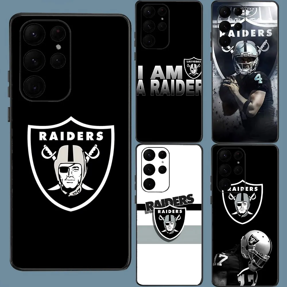 Oakland Raiders Phone Case For Samsung Galaxy A52 A12 A51 S21 Edge S22ULTRA S23 S20LITE Plus Ultra Black Cover