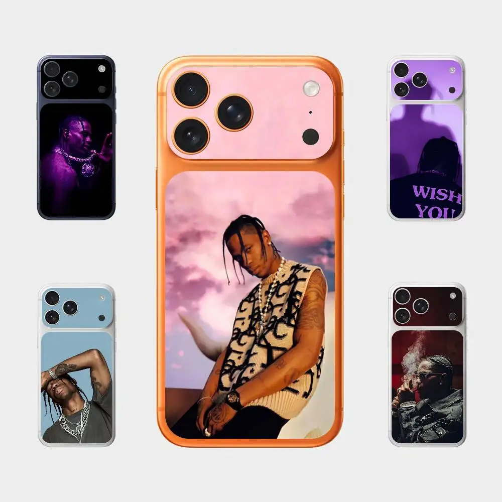 Singer T-Travis S-Scott For Apple iPhone 17 Pro Max Full Back Cover Decal Wrap Skin Rear Protective Sticker Film