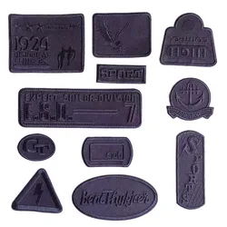 5PCS,11PCS/Black Applique Fabric Badge Stick On Patch,Letter 'Club,Sports' Embroidery Self Adhesive Patches For Clothing,Jacket