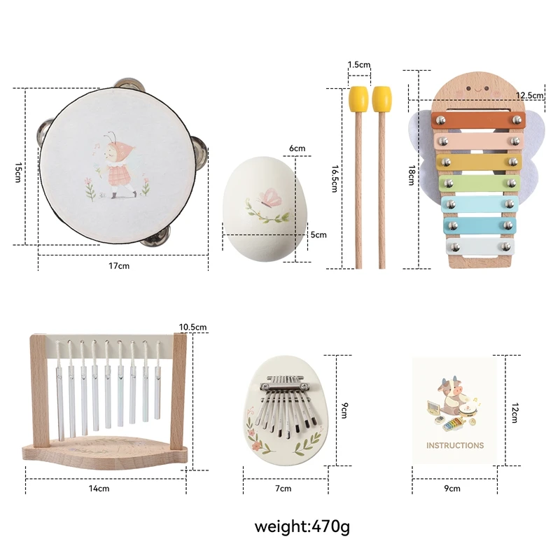 Montessori Music Instruments Baby 0 12 Months Toys Drum Xylophone Kids Early Educational Wooden Instruments Baby Toys Musical