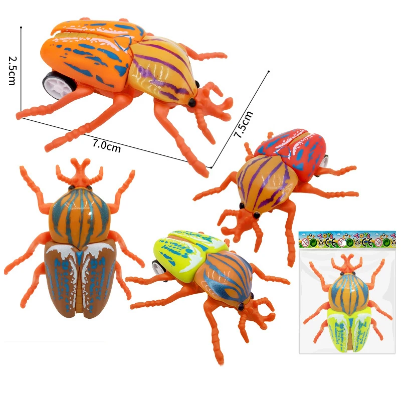 Creativo Divertente Simulazione Insetto Fiore Tartaruga Dorata Scarabeo Tirare Indietro Modello di Auto Giocattolo Per Bambini Prima Educazione Giocattoli Cognitivi