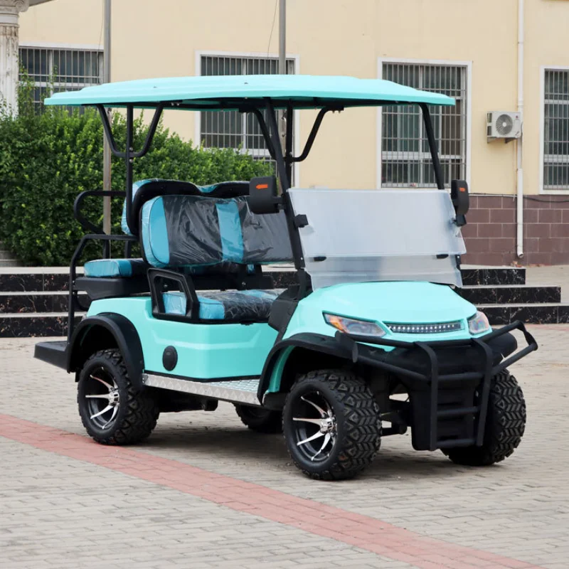 4 Seater Mini High Chassis Golf Cart Lead Acid And Lithium Battery Custom Electric Push Cart