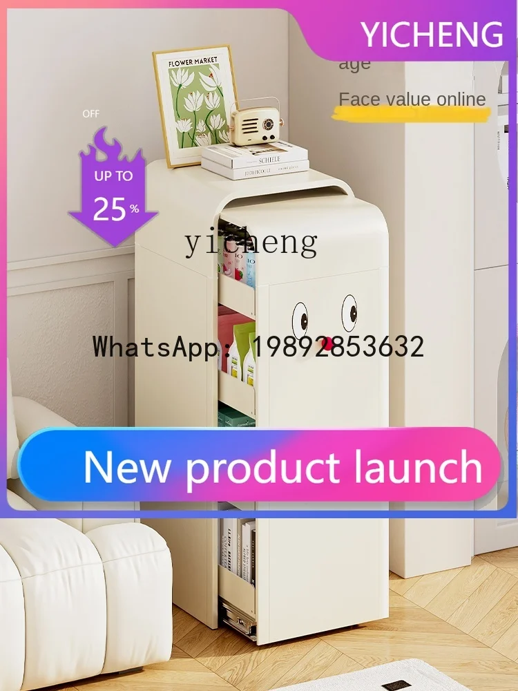 

Living Room Gap Storage Cabinet Cream Style DIY Chest of Drawer Gap Cabinet Locker