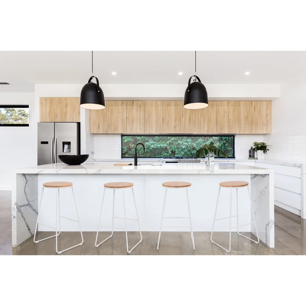 Set of 4 Backless Bar Stools with Wood Seat Metal Frame Kitchen Dining Room Indoor Use Stacking