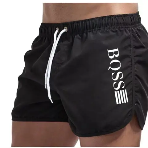 Men'S Summer Fast Drying Swim Shorts Breathable Net Elastic Waist Surf Beach Fitness Pants