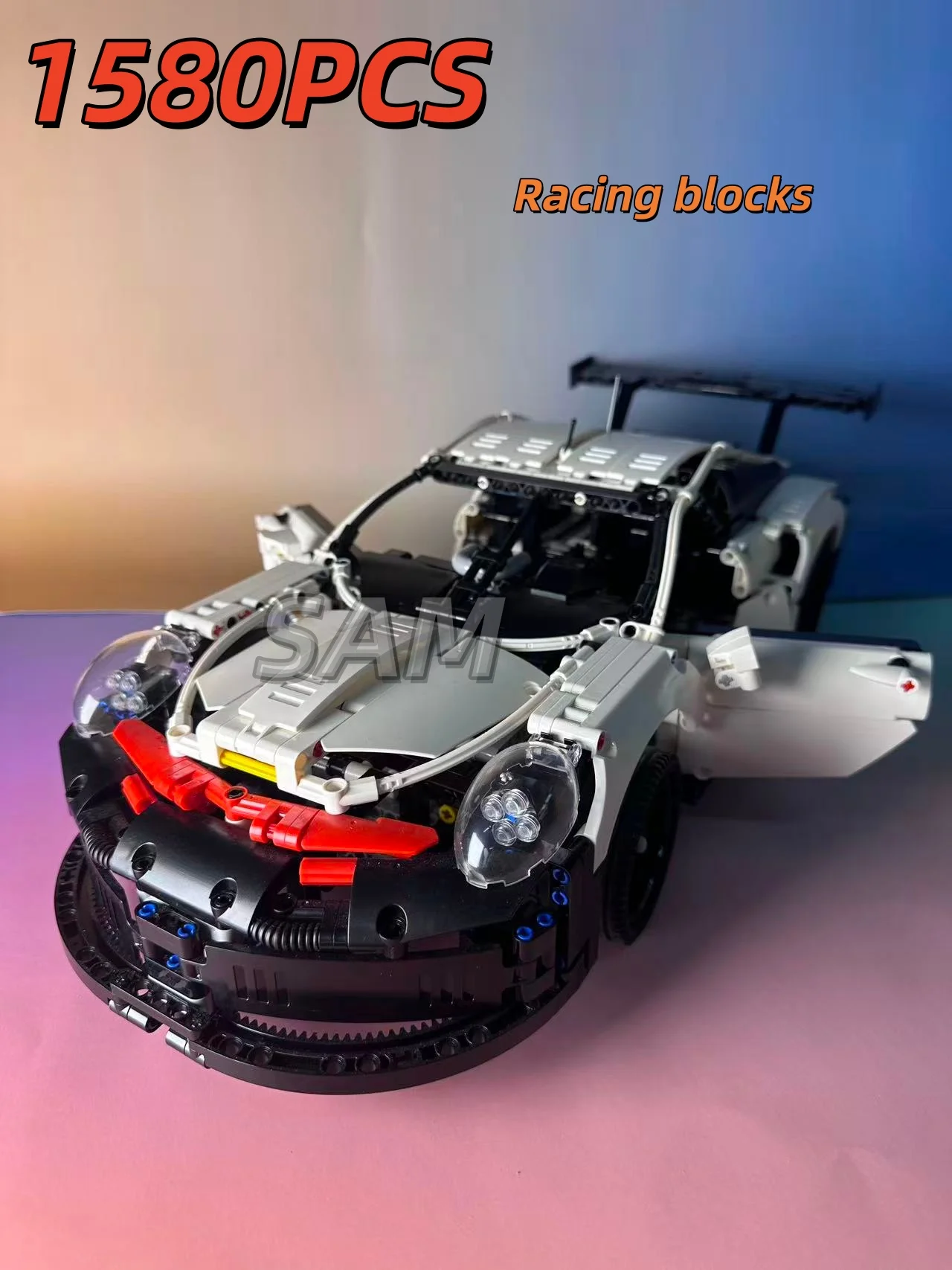 

Гоночный автомобиль MOC на Хэллоуин, 1580 шт., модель: игрушка для рукоделия своими руками для фанатов 42096, идеальный подарок на Хэллоуин