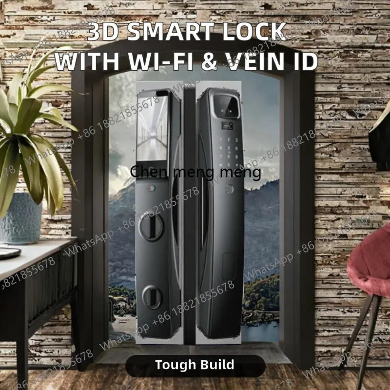 Dedicated 3D Lock Fingerprint Vein Recognition WiFi Outdoor Intercom Wood Steel Connection Aluminum Door Memory Card Locks