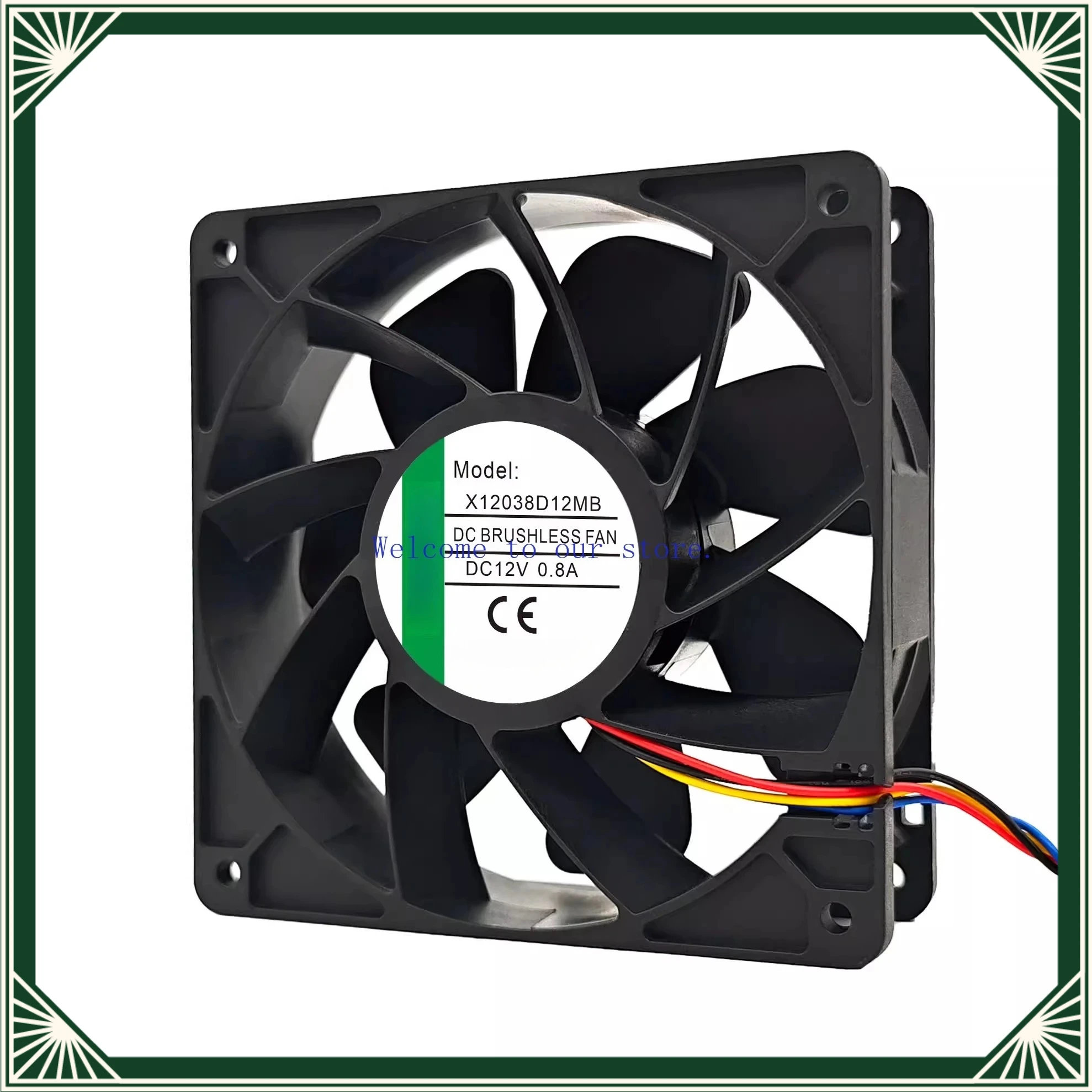 

12038 12CM DC12V 0.8A X12038D12MB High Airflow Cooling Fan For Xinqifeng Inverter Cabinet Fan