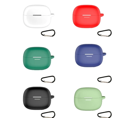 Imagen 2 del producto Funda protectora de silicona para Redmi Buds 6 Pro, estuche suave para auriculares, bolsa de carga, bolsa de almacenamiento con gancho