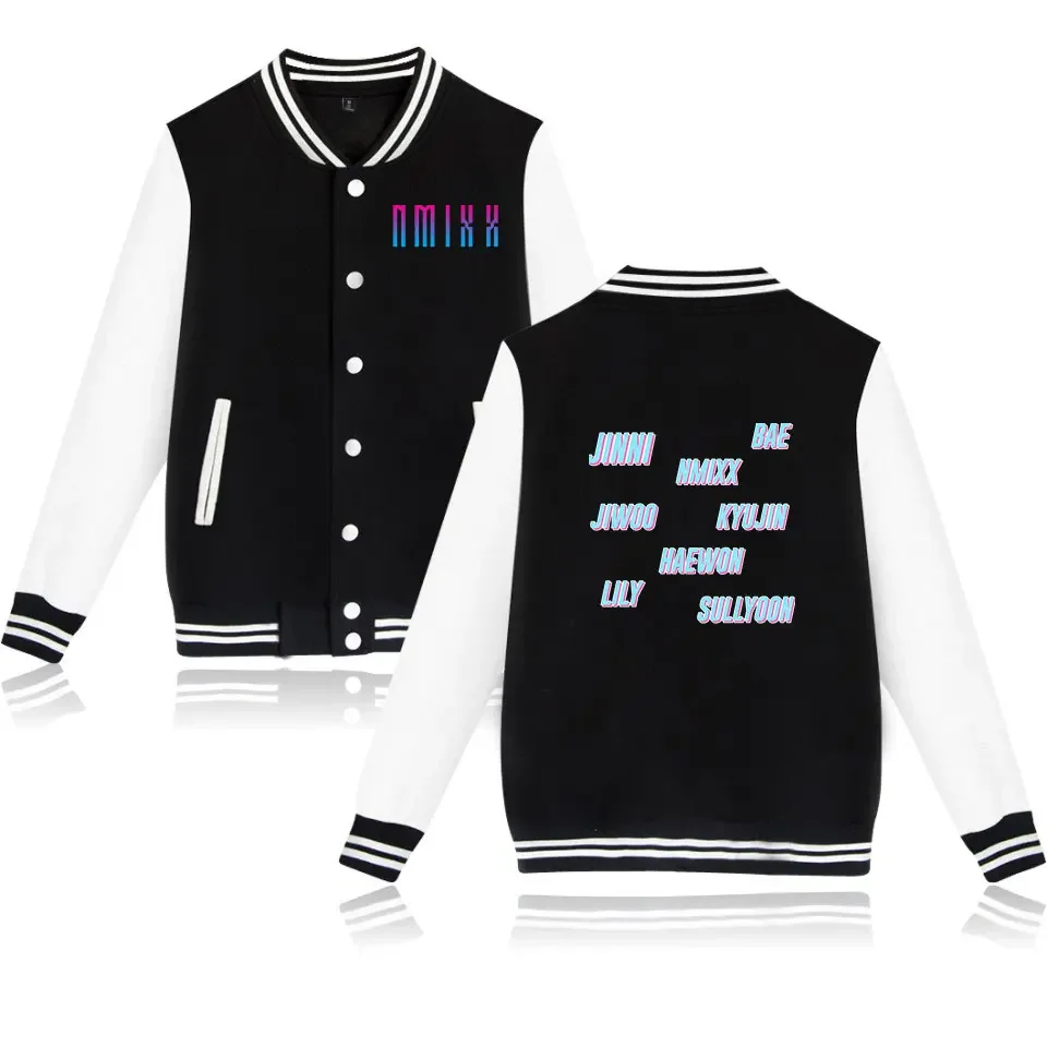 KPOP NMIXX Album Baseball Jacket Women Men Bomber Jacket Outerwear LILY HAEWON SULLYOON BAE JIWOO KYUJIN Baseball Uniform