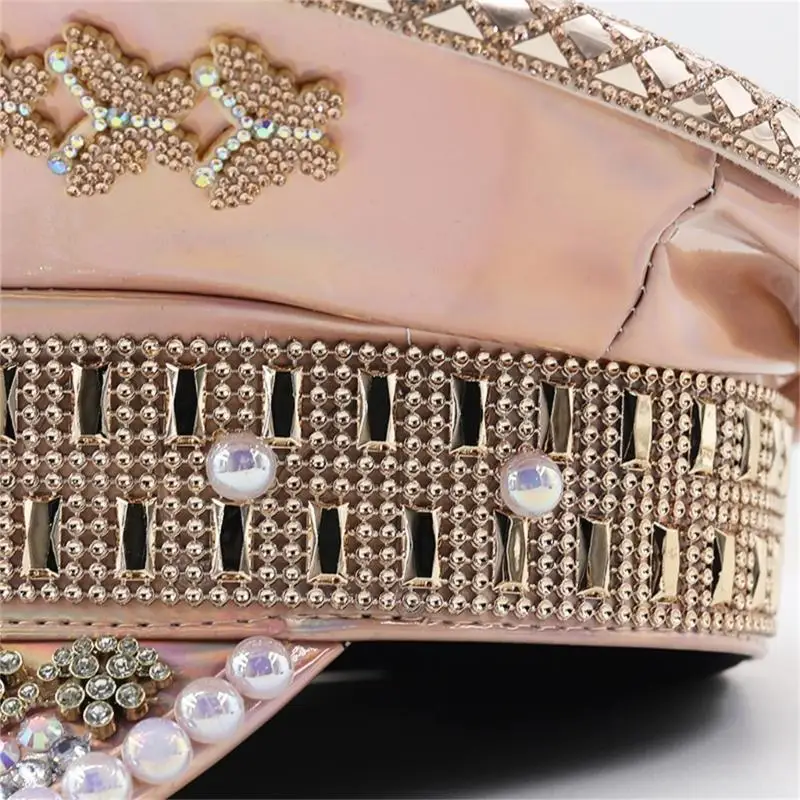 652F أزياء المرأة حجر الراين قبعة الزفاف قبعة عسكرية العازبة حزب الكابتن قبعة #4