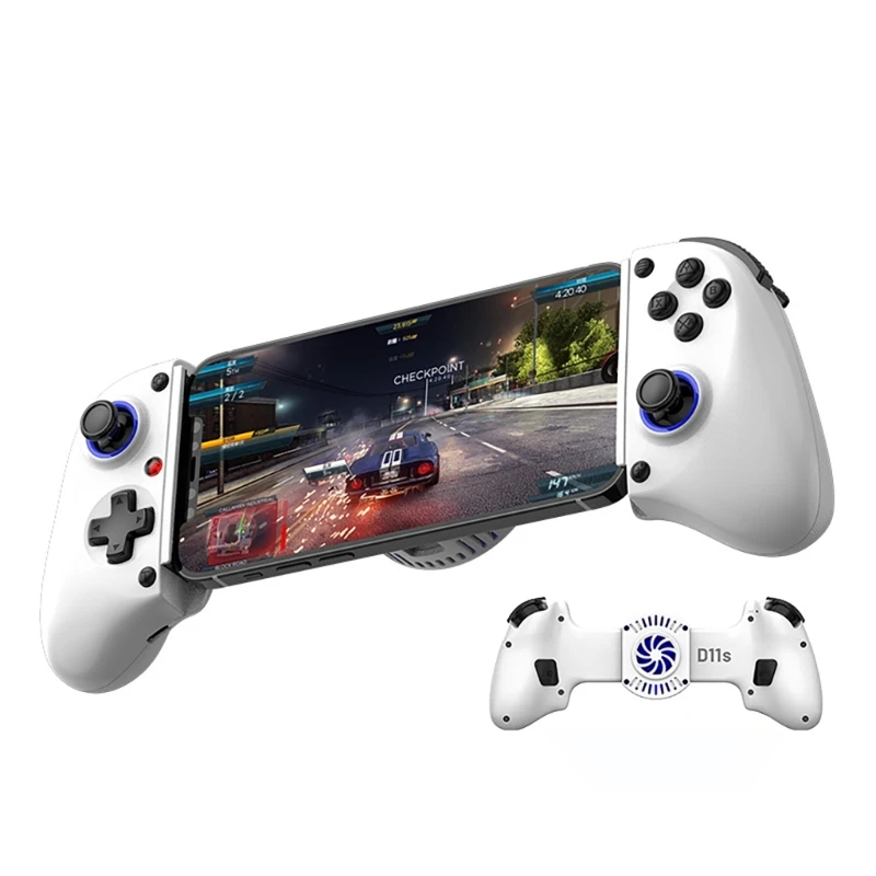 D11S Wireless Bluetooth-compatible Gamepad for Phone PC Cooling Telescopic Game Controllers Joysticks with Triggers