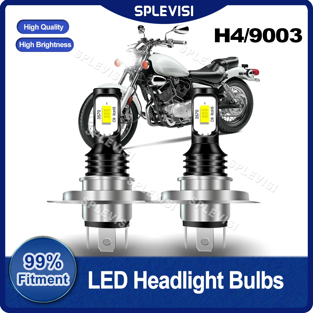 

Upgrade H4/9003 Replace LED Headlight 12v-24v 8000LM/Pair For Yamaha V Star 250 2008-2017 Yamaha V Star 650 1998-2016 Moto Lamp