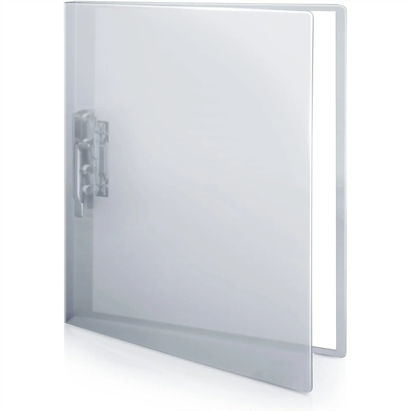 

Punchless Clamp Binder Dusky Gray, Ringless Binder Holds 100 Letter Size Pages with Metal Clip for Home or Office