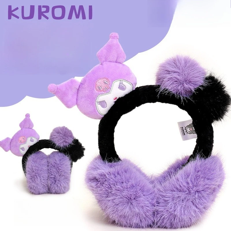 Miniso faltbare Ohrenschützer für Kinder, Sanrio, authentisch, autorisierte Winter-Mädchen, warme Ohrtaschen, Anti-Frostbite-Abdeckung für kleine Mädchen