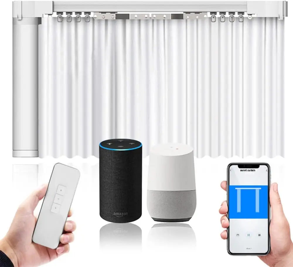 

Electric Smart Curtains System, Automatic Opening Curtain, Motorized Curtains With Remote