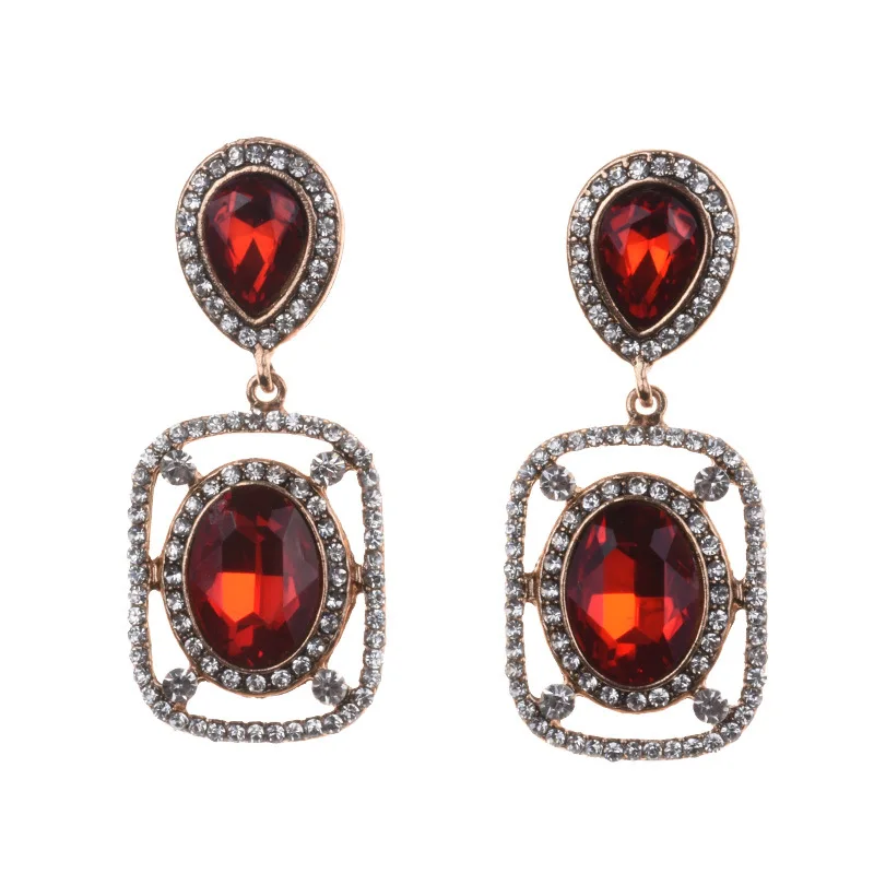 New foreign trade earrings, fashionable hipster diamond alloy earrings, cross-border accessories wholesale