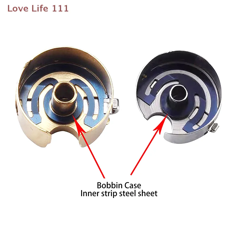 

New Sewing Machine Titanium Bobbin Case With Steel Sheet For Industrial Sewing Machine Accessories High Temperature Resistance