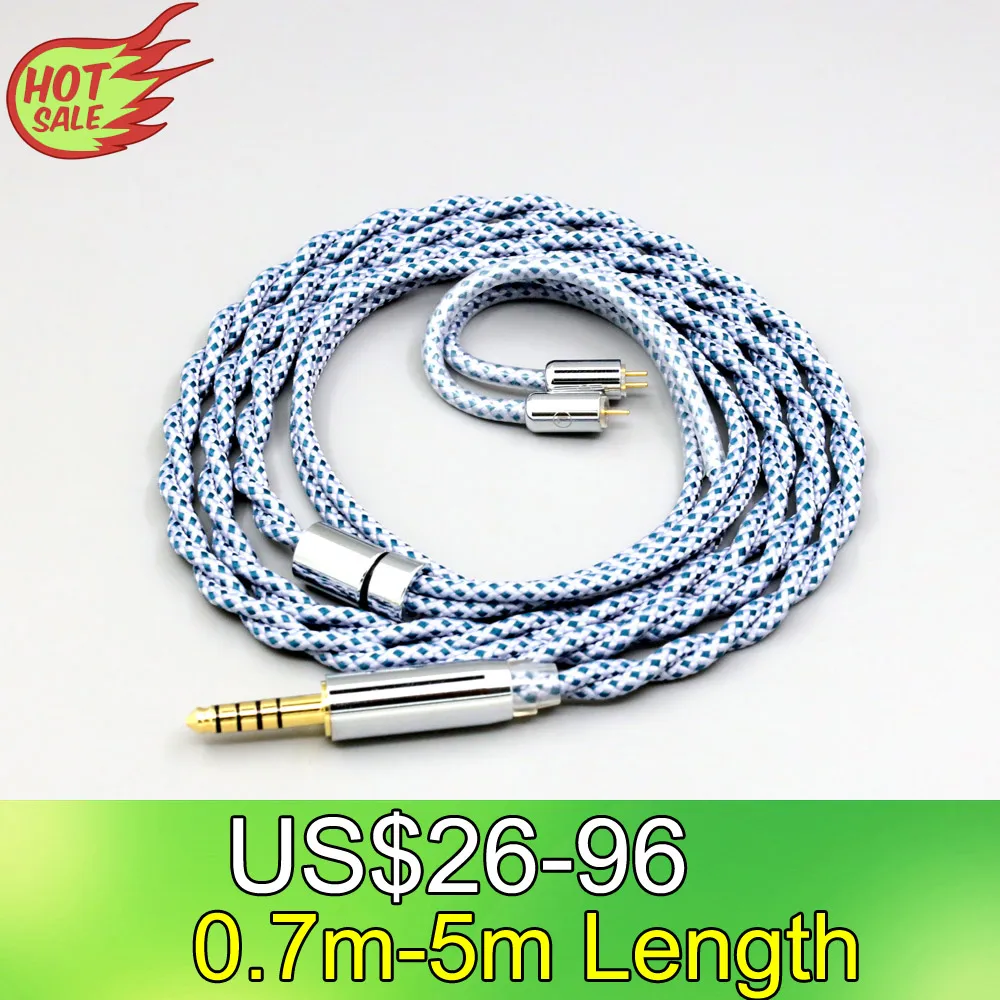 

99% Pure Silver Mix Graphene OCC Shielding Earphone Cable For IEM 0.78mm Flat Step JH Audio JH16 Pro JH11 Pro 5 6 7 LN008631