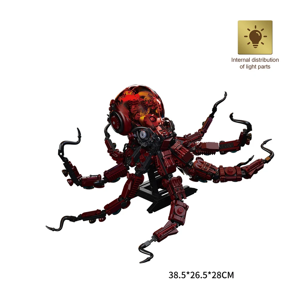 

Идея Меха, строительный блок для животных, робот, меховая модель, механический осьминог, паровая конструкция, кирпич, коллекция игрушек со светом для подарка