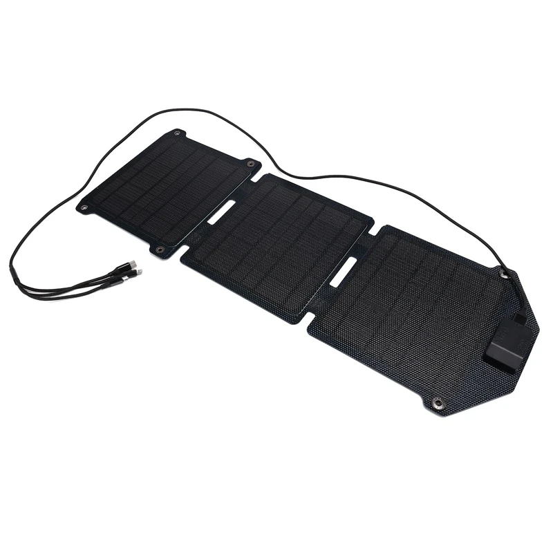 

Portable Solar Panel Kit Foldable Solar Charger 15W 5V USB Waterproof ETFE Solar Panel USB Ports Outdoor Camping Charger