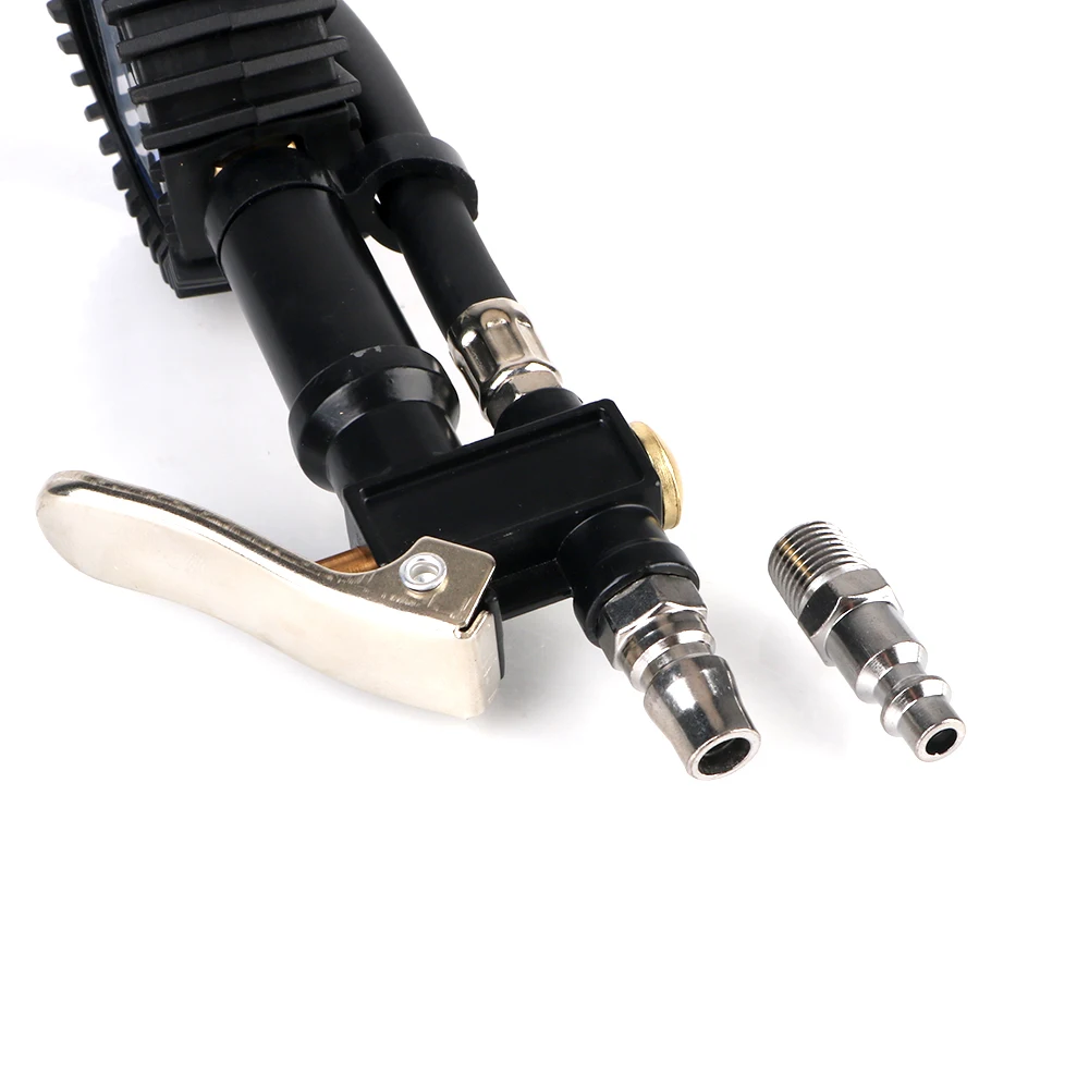 

Air Line Clip-on Tyre Pump Tire Pressure Inflator Gauge Aluminum Alloy LCD Digital Universal Inflation Monitoring Manometer