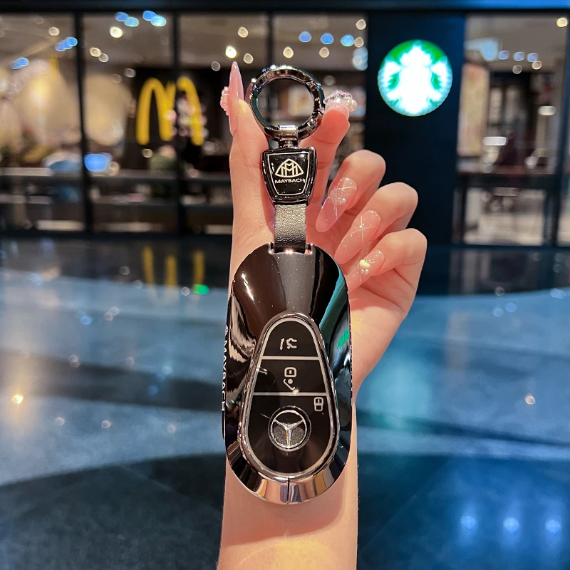 

Car Smart Key Cover Case Remote Shell Fob Holder For Mercedes Benz C E S Class GLC W206 W223 W214 E300 C260 C300 S450 S500 S400